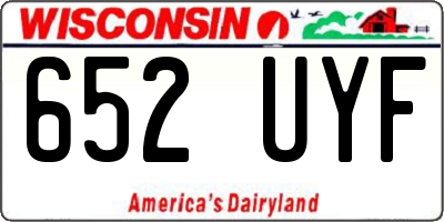WI license plate 652UYF