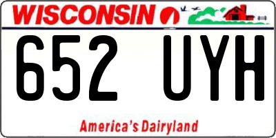 WI license plate 652UYH
