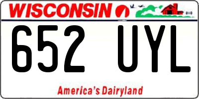 WI license plate 652UYL