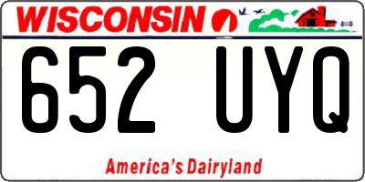 WI license plate 652UYQ