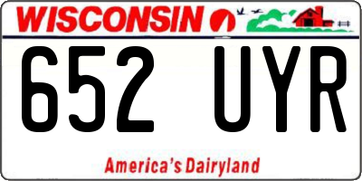 WI license plate 652UYR
