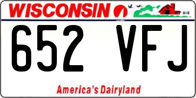 WI license plate 652VFJ