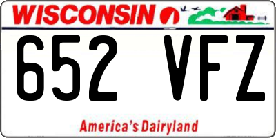 WI license plate 652VFZ