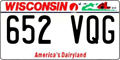 WI license plate 652VQG