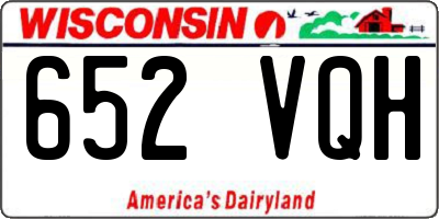 WI license plate 652VQH