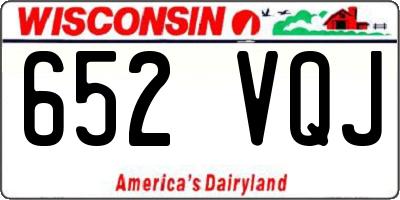 WI license plate 652VQJ