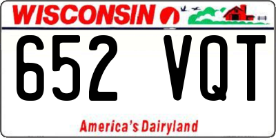 WI license plate 652VQT
