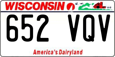 WI license plate 652VQV