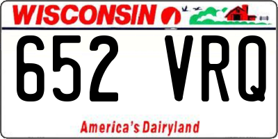 WI license plate 652VRQ