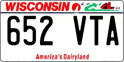 WI license plate 652VTA