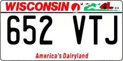 WI license plate 652VTJ