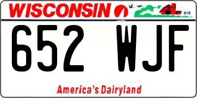 WI license plate 652WJF