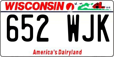 WI license plate 652WJK