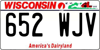 WI license plate 652WJV