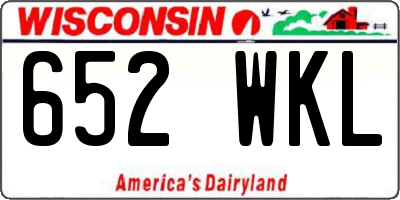 WI license plate 652WKL