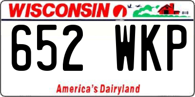 WI license plate 652WKP