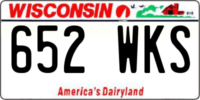 WI license plate 652WKS