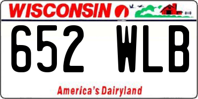WI license plate 652WLB
