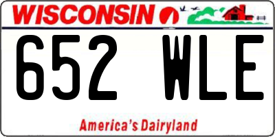 WI license plate 652WLE