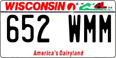 WI license plate 652WMM