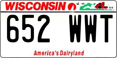WI license plate 652WWT