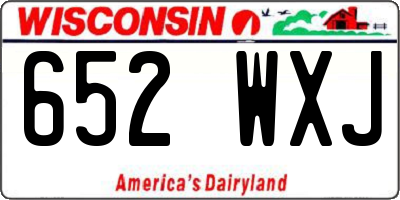 WI license plate 652WXJ