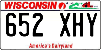 WI license plate 652XHY