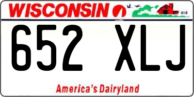 WI license plate 652XLJ