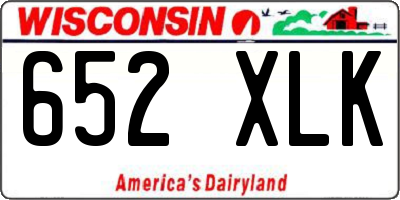 WI license plate 652XLK