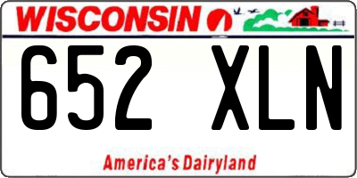 WI license plate 652XLN
