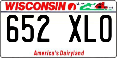 WI license plate 652XLO