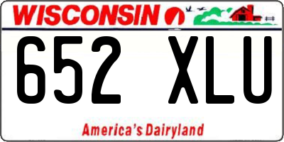 WI license plate 652XLU