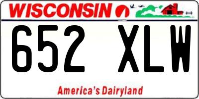 WI license plate 652XLW