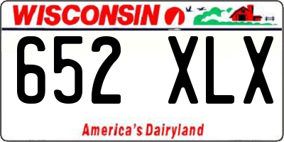 WI license plate 652XLX