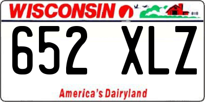 WI license plate 652XLZ