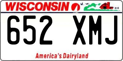 WI license plate 652XMJ