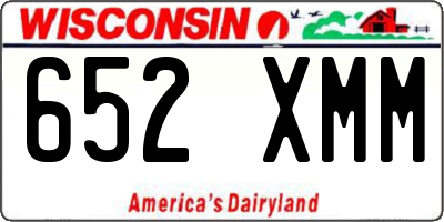 WI license plate 652XMM