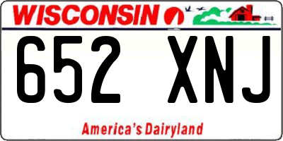 WI license plate 652XNJ