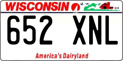 WI license plate 652XNL