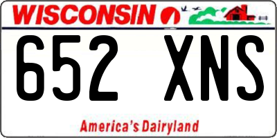WI license plate 652XNS