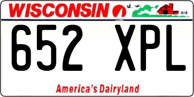 WI license plate 652XPL