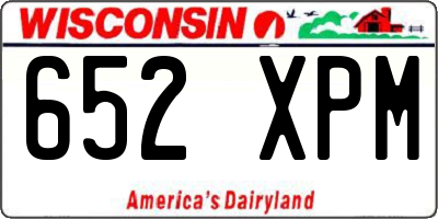 WI license plate 652XPM