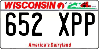 WI license plate 652XPP