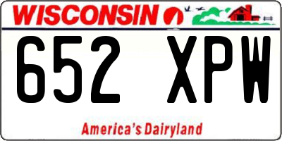 WI license plate 652XPW
