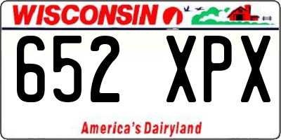 WI license plate 652XPX