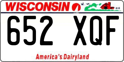 WI license plate 652XQF