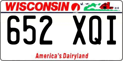 WI license plate 652XQI