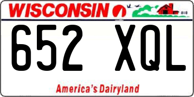 WI license plate 652XQL