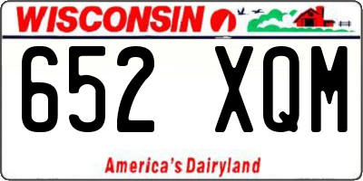 WI license plate 652XQM