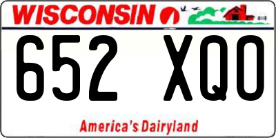 WI license plate 652XQO